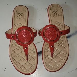 Red Vince camuto flats size 8M